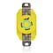 Leviton Flanged Locking Receptacle, L15-20R, 20 A, 250V AC, Three Phase, 3 Pole, Flush Mount, Yellow 24CM-20 - alternate 1