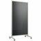 Ghent EZ Mobile Glassboard, Aluminum Frame, Non-Magnetic, 75''H x 38''W, Black EZ1NA7538BK - alternate 1