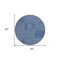 Homeroots 8' Navy Blue And Ivory Round Geometric Washable Indoor Outdoor Area Rug 600758 - alternate 9