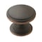 Amerock Ravino 1-1/4 in 32 mm Oil-Rubbed Bronze Cabinet Knob, 25PK 25PK53012ORB - alternate 1