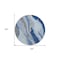 Homeroots 8' Blue Gray And Ivory Round Abstract Washable Indoor Outdoor Area Rug 600956 - alternate 9
