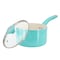 Martha Stewart Everyday Rexford 2.6 Quart Ceramic Nonstick Aluminum Saucepan with Lid in Teal 141014.02 - alternate 6