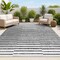 Jonathan Y Sukie Modern Offset Stripe Ivory/Black 3 ft. x 5 ft. Indoor/Outdoor Area Rug SMB133E-3 - alternate 1