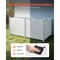 Vevor 4 Panels Vinyl Privacy Screen with Galvanized Metal Stakes 50x50 in White TJ-SKU3 - alternate 8