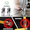 Flextron Gas Line Hose 3/8'' O.D.x24'' Len 3/8" MIP Fittings Yellow Coated Stainless Steel Flexible Connector FTGC-YC14-24G - alternate 7