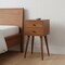 Homeroots 22" Chestnut Solid Wood Two Drawer Nightstand 722547 - alternate 5