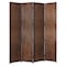 Homeroots 84" Brown Wood Folding Four Panel Screen Room Divider 274905 - alternate 6