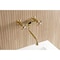 Kingston Brass Double-Handle Wall Mount Bathroom Faucet, Brushed Brass KS1217AX - alternate 5
