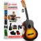 Pyle Beginner Acoustic Guitar Kit, 3/4 Junior Size All Wood Instrument with Full Accessory Kit, Picks PGACLS82SBD - alternate 1