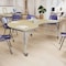 Flash Furniture Commercial Adjustable Height Kidney Activity Table with Locking Casters-LT NAT XU-A4872-KIDNY-LTNAT-T-A-CAS-GG - alternate 9