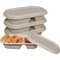 Ecoquality 29oz 2 Compartment Rectangular Sugarcane Container Compostable Bowl With Fiber Lid, 100PK EQCRTB2CWSL29-100 - alternate 1