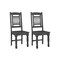 Homeroots Set of Two Black Wood Slat Back Dining Side Chairs 522057 - alternate 8