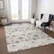Homeroots 5' X 8' Ivory Brown And Gray Floral Washable Indoor Outdoor Area Rug 605426 - alternate 8