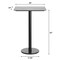 Flash Furniture 30" x 24" Tabletop, Seamless Surface Technology, Gray Faux Concrete, 18" Round Black Bar Height Base ST-REC2430-CMGY-TR18B-GG - alternate 9