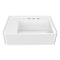 Whitehaus Collection 26 in Rectangular Wall Mount Basin with Widespread Faucet Drilling and Rear Center Drain Location B-RA65-3H - alternate 7