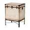 Baxton Studio Laura Vintage White Canvas Lift-Top Trunk End Table 247-13841-ZORO - alternate 1