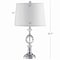 Jonathan Y Channing 25.5" LED Crystal/Metal Table Lamp, Clear/Chrome JYL5036A - alternate 8
