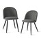 Homeroots Set of Two Gray and Black Upholstered Fabric Dining Side Chairs, 2PK 568024 - alternate 7