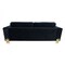 Homeroots 95" Black Velvet Sofa With Gold Legs 488838 - alternate 9