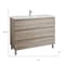 Homeroots 48" Natural Wood Freestanding Bathroom Vanity With White Sink And Three Drawers 624168 - alternate 3