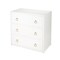 Homeroots 34" White Manufactured Wood Three Drawer Dresser 389816 - alternate 8