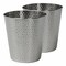 Happimess Axel Modern Minimalist Hammered Steel 2 Gal Waste Bin, Brushed Steel, 2PK HPM1110C-SET2 - alternate 6
