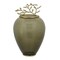 Homeroots 14" Dark Green And Gold Glass And Metal Round Ginger Jar 574249 - alternate 9