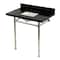 Kingston Brass 36-Inch Black Granite Console Sink with Stainless Steel Legs, 8-Inch, 3-Hole KVPK36227K8SQ6 - alternate 1