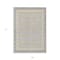 Homeroots 9' X 12' Gray And Silver Striped Washable Indoor Outdoor Area Rug 610472 - alternate 9