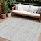 Homeroots 9' X 12' Silver And Ivory Southwestern Washable Indoor Outdoor Area Rug 593724 - alternate 1