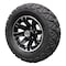 Antego Single 23x10.50-12 ATW-045 with 12x6 Black Aluminum Wheels for Golf/ATV/UTV A126004450423105012 - alternate 7