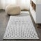 Jonathan Y Rabat High-Low Pile Mini-Diamond Trellis White/Black 2 ft. x 8 ft. Indoor/Outdoor Runner Rug SBH101B-28 - alternate 1