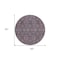 Homeroots 8' Purple Beige And Taupe Round Floral Washable Indoor Outdoor Area Rug 582304 - alternate 8