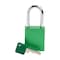 Brady Padlock, Keyed Different, Aluminum, Green, 1 1/2 in Shackle Height, 1 1/2 in Body Width SDAL-GRN-38ST-KD - alternate 1