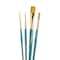 Princeton RealValue Brush Set, Gold Taklon Bristles, Short Handle Mixed Media Paintbrush, 4-Piece Set, 3PK PR9172 - alternate 3