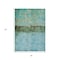 Homeroots 3' X 5' Teal Blue And Gold Abstract Washable Indoor Outdoor Area Rug 618631 - alternate 8