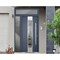 Vdomdoors Steel Door Deux 5755 Gray Graphite Sidelight and Transom Window Stainless Inserts Single Modern Pai DEUX5755EXD-GRE-W36+14 x H80+16-Left-hand Inswing - alternate 5