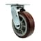 Service Caster 6 Inch Stainless Steel Polyurethane Wheel Swivel Caster with Roller Bearing SCC SCC-SS30S620-PPUR - alternate 1