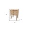 Homeroots 29" White Solid Wood Three Drawer Nightstand 488758 - alternate 9