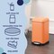 Happimess Betty Retro Mini 3.2-Gallon Step-Open Trash Can, Carrot Cake HPM1012K - alternate 4