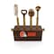 Picnic Time Family Of Brands NFL Cleveland Browns Sidecar 5-Piece Bar Tool Set, (Acacia Wood) 672-05-508-087-2 - alternate 1