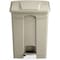 Safco Large Capacity Plastic Step-On Receptacle, 17 gal, Tan 9922TN - alternate 4