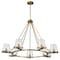 Nuvo Valentine, 7 Light Chandelier, Vintage Brass Finish, Hammered Glass 60/8269 - alternate 8
