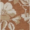 Homeroots 5' X 8' Terra Cotta And Beige Floral Washable Indoor Outdoor Area Rug 589585 - alternate 6