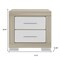 Homeroots 23" Natural And White Wood Square Two Drawer Nightstand 643691 - alternate 17