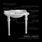 Whitehaus Collection 40 in Rectangular Console Sink with integrated oval bowl, backsplash and ceramic leg support AR874-GB001-1H - alternate 6