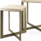 Homeroots Set of Two Natural and Gold Solid Wood and Metal Square Cross Legs Nested Tables 604463 - alternate 7