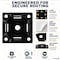 Kable Kontrol Adhesive Cable Tie Mounts, 1-1/2" Sq, UV Black Nylon, PK100 CT286 - alternate 5
