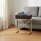 Homeroots 24" Gold And Black Wood And Metal End Table With Drawer 333225 - alternate 5