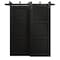 Sartodoors Sliding Closet Barn Bypass Doors 60 x 80 inches, Ego 5010 Painted Black Oak, Modern 6.6ft Rails Ha EGO5010BBB-CHK-60 - alternate 1